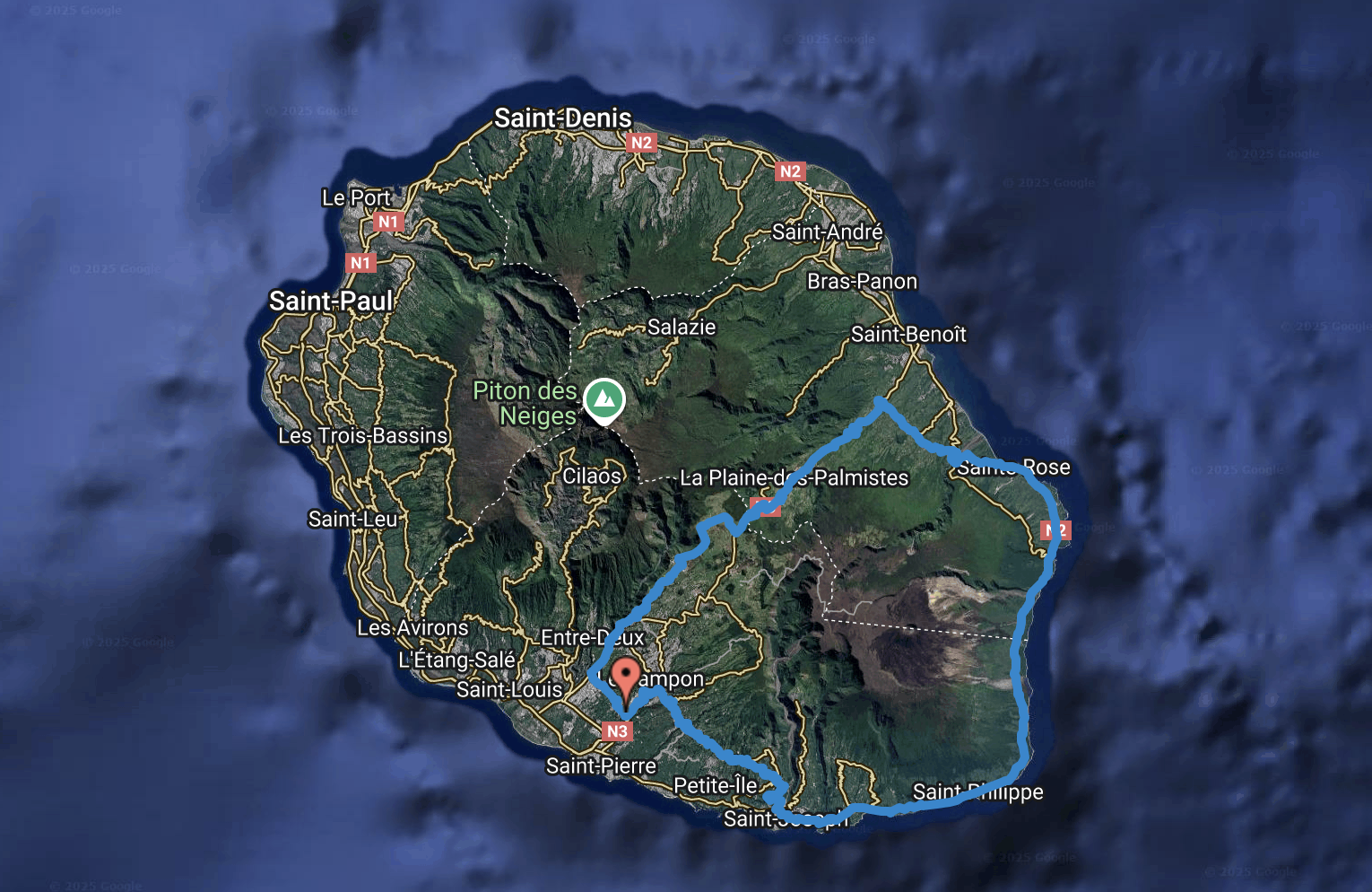 Demi tour XL de l ile de la Réunion