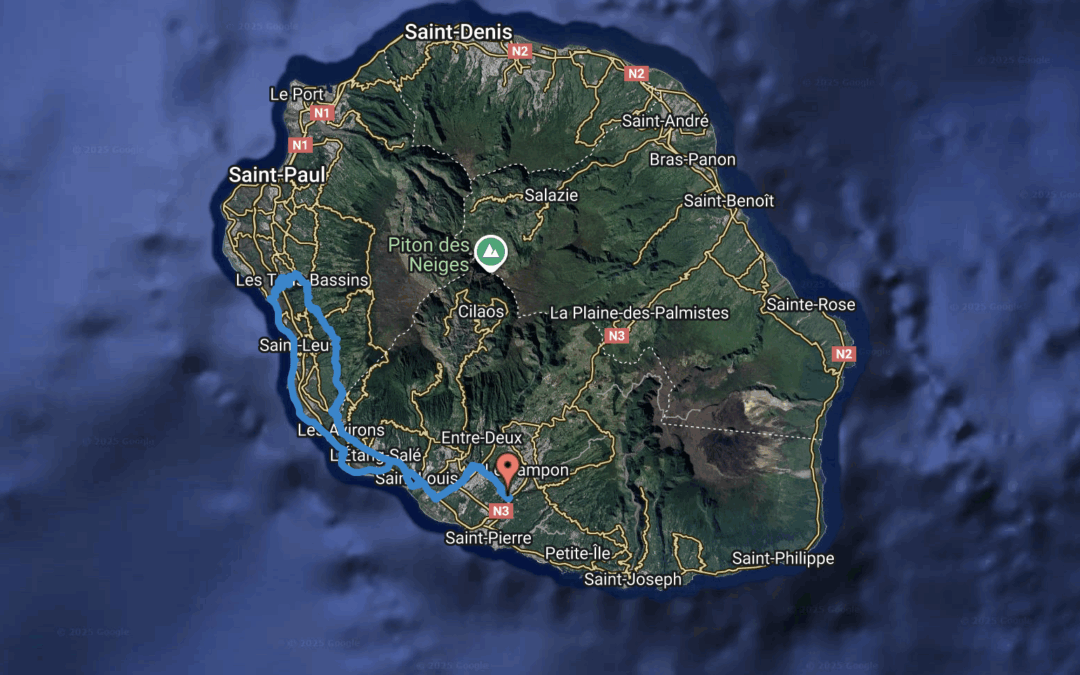 Trois Bassins en vélo de route à La Réunion